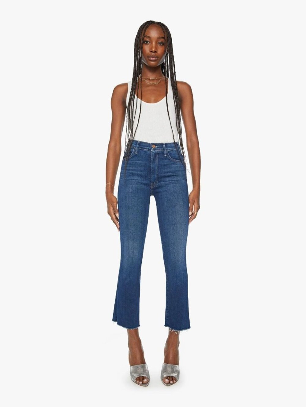 Mother The Hustler Ankle Fray Jeans in Home Movies Womens Size 25